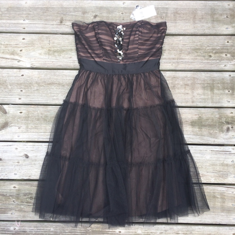 NWT Max and Cleo Black Strapless Dress 2